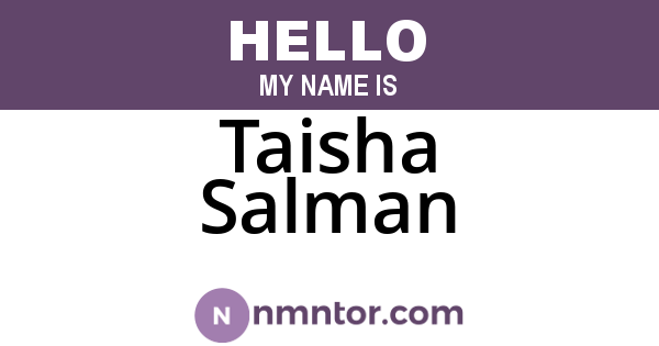 Taisha Salman
