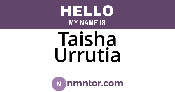 Taisha Urrutia