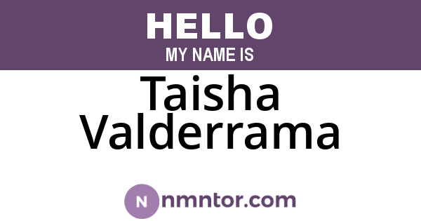 Taisha Valderrama