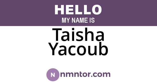 Taisha Yacoub