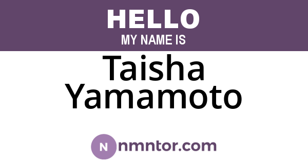 Taisha Yamamoto