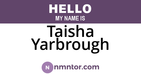 Taisha Yarbrough