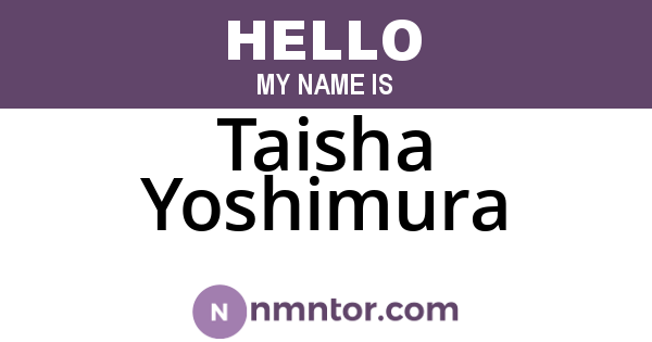 Taisha Yoshimura