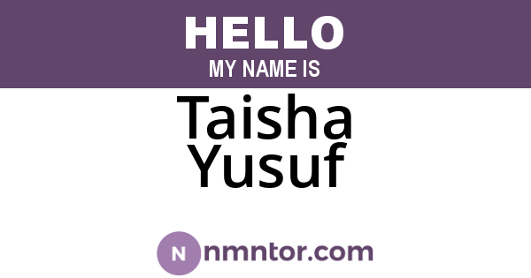 Taisha Yusuf
