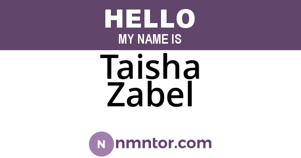 Taisha Zabel
