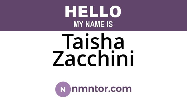 Taisha Zacchini
