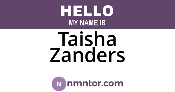 Taisha Zanders
