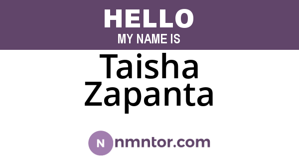 Taisha Zapanta