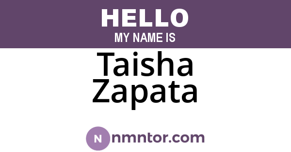 Taisha Zapata