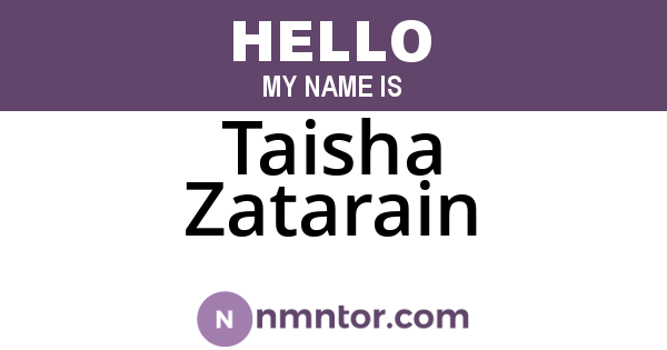 Taisha Zatarain