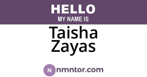 Taisha Zayas