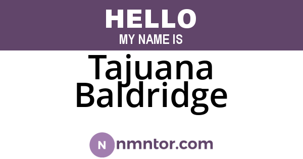 Tajuana Baldridge