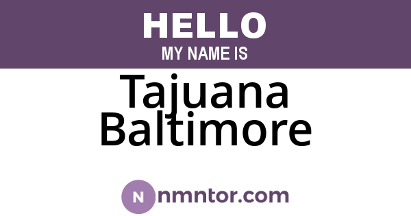 Tajuana Baltimore