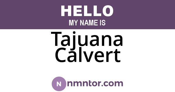 Tajuana Calvert