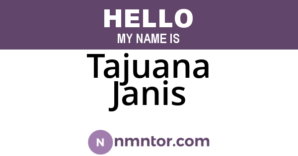 Tajuana Janis