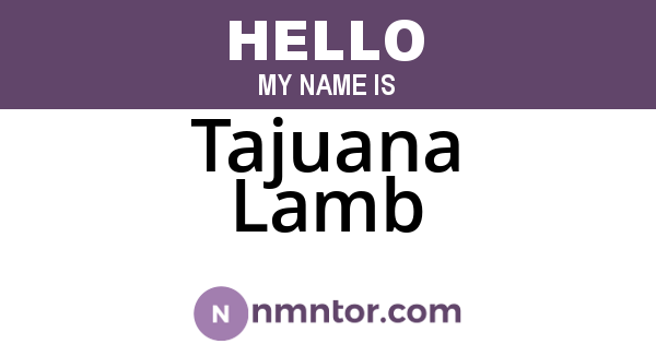 Tajuana Lamb