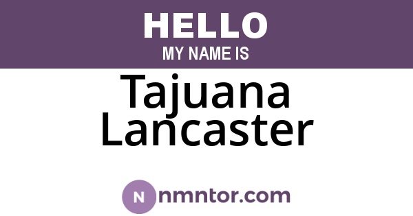 Tajuana Lancaster