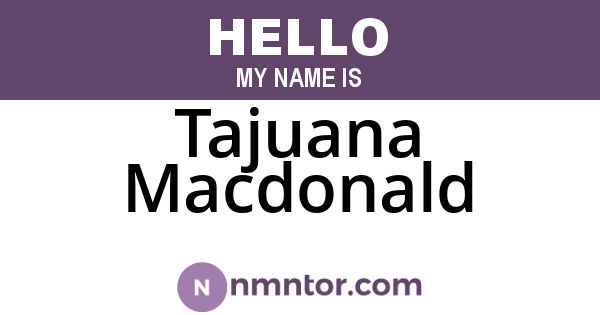 Tajuana Macdonald