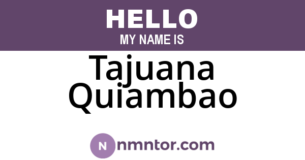 Tajuana Quiambao