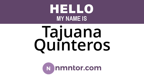 Tajuana Quinteros