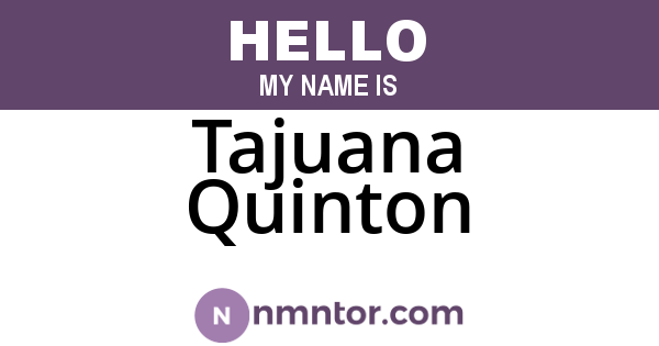 Tajuana Quinton