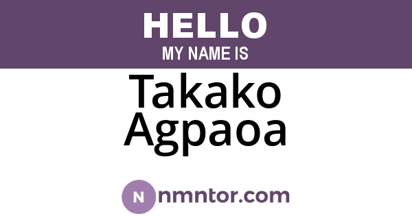Takako Agpaoa