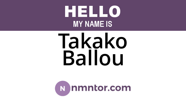 Takako Ballou