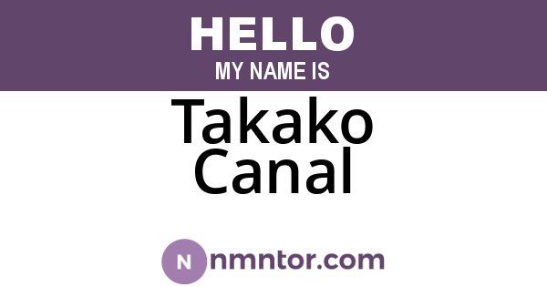 Takako Canal