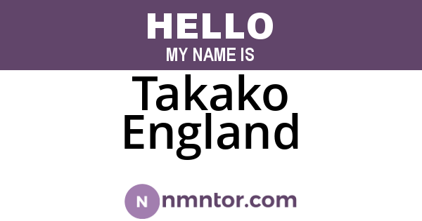 Takako England