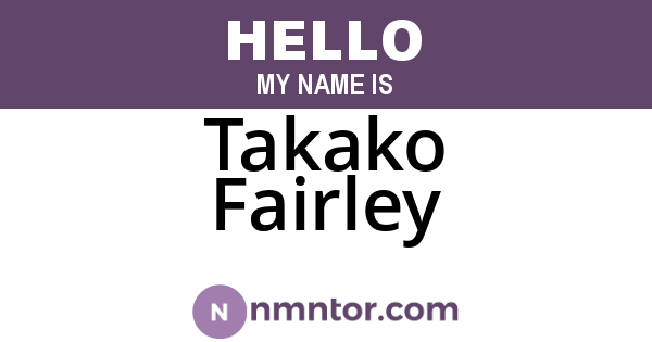 Takako Fairley