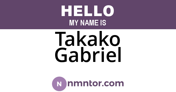 Takako Gabriel