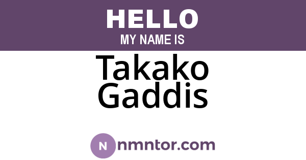 Takako Gaddis