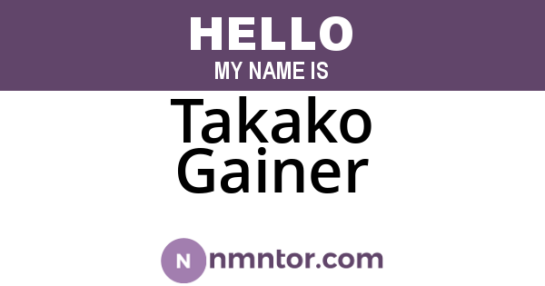 Takako Gainer