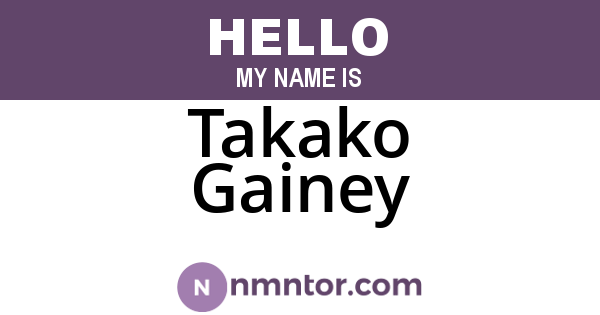 Takako Gainey
