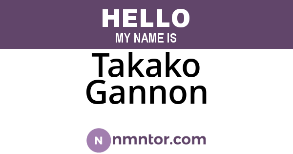 Takako Gannon