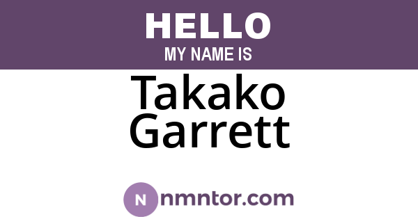Takako Garrett