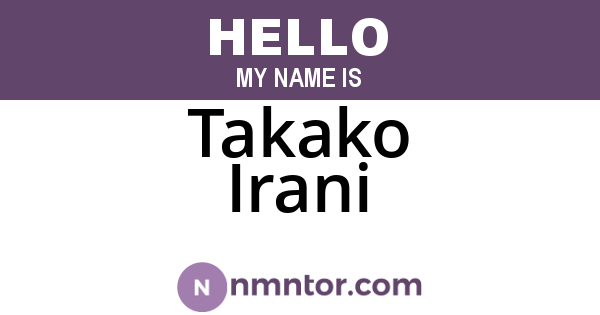 Takako Irani