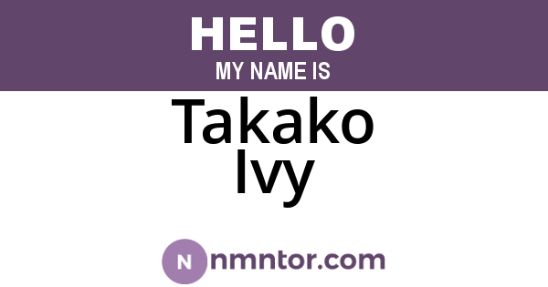 Takako Ivy
