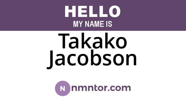 Takako Jacobson