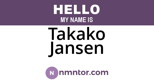 Takako Jansen
