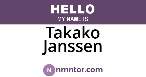 Takako Janssen