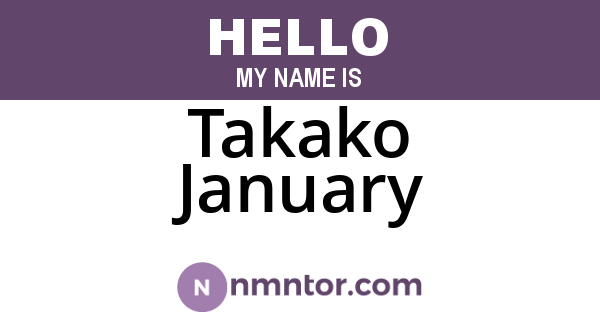 Takako January