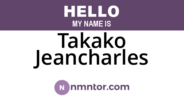 Takako Jeancharles