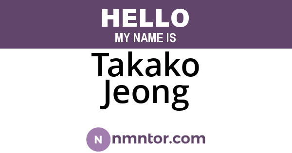 Takako Jeong