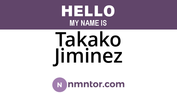 Takako Jiminez