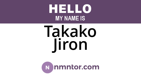 Takako Jiron