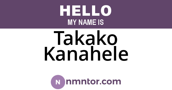 Takako Kanahele
