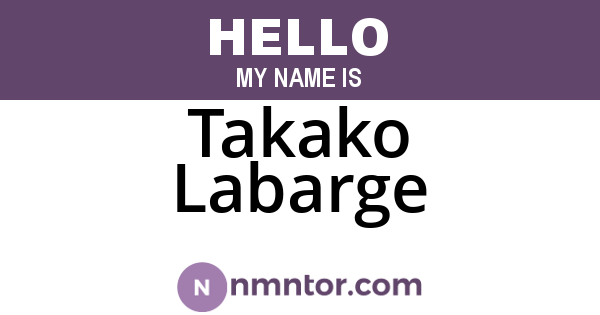 Takako Labarge