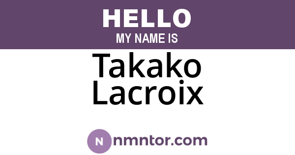 Takako Lacroix