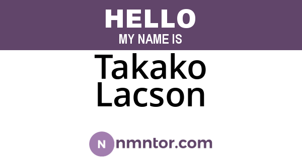 Takako Lacson